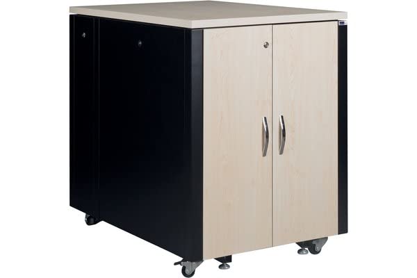 EKIVALAN Baie insonorisée BESP 42U 750 x 1130, noir finition érable