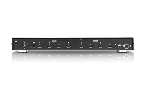 Commutateur matriciel HDMI 4K 4x4 - Commutateur de matrice AV - 10,2 Gbit/s - 340 MHz - 4096 x 2160 pixels - Noir - Métal