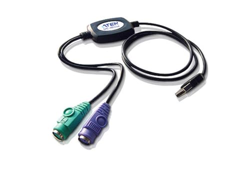 ATEN UC10KM-AT câble PS/2 0,9 m 2x 6-p Mini-DIN USB A Noir