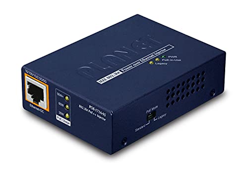 PLANET POE-171A-95 commutateur réseau Gigabit Ethernet (10/100/1000) Connexion Ethernet, supportant l'alimentation via ce port (PoE) Bleu