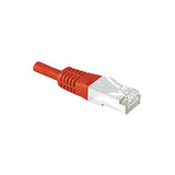 Cordon RJ45 catégorie 6 S/FTP rouge - 0,15 m