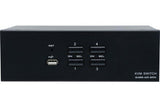 DEXLAN KVM Switch DisplayPort 4K/USB/Audio 2 ports + câbles