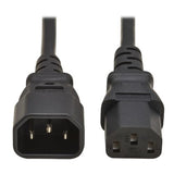 PDU Power Cord, C13 to C14 - 10A, 250V, H05VV-F, 4M, Black