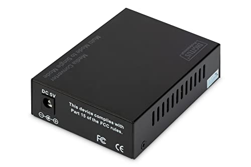Digitus DN-82133 convertisseur de support réseau 1000 Mbit/s 1550 nm Multimode, Monomode Noir