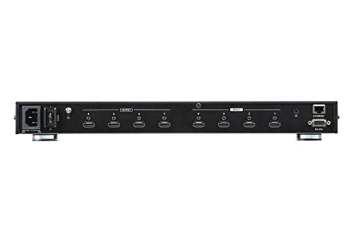 Commutateur matriciel HDMI True 4K 4 x 4 - Commutateur de matrice AV - 18 Gbit/s - 600 MHz - 4096 x 2160 pixels - Noir - Métal