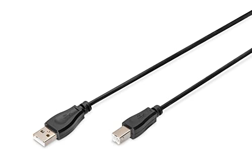Digitus AK-300102-018-S câble USB USB 2.0 USB A USB B 0,48 Gbit/s Noir