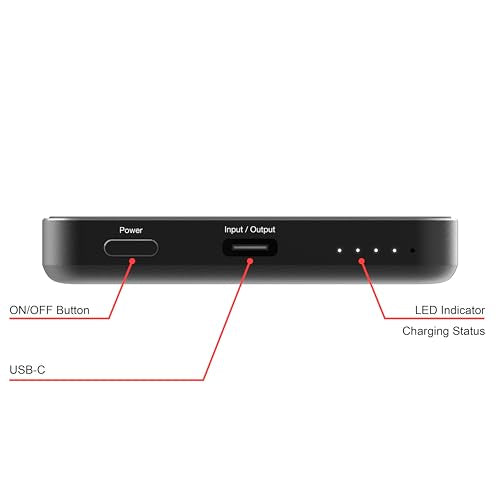 VERBATIM CHARGE N GO ESSENTIALS POWER BANK MAGNETIC WIRELESS 5000MAH BLACK WCF (P)