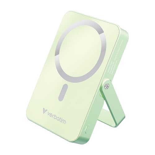 VERBATIM CHARGE N GO POWER BANK WITH STAND MAGNETIC WIRELESS 10000MAH - BLACK WCF (P)