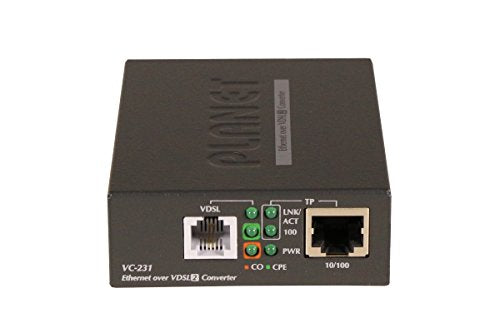 PLANET VC-231 convertisseur de support réseau 100 Mbit/s Noir