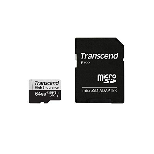 TRANSCEND 64Go microSD w/ adapter U1 High Endurance
