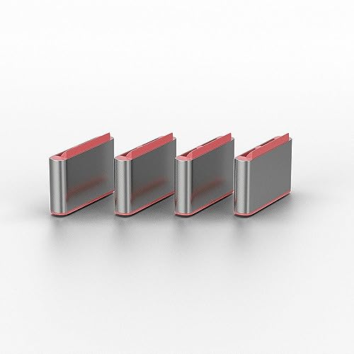 LINDY USB Type C Port Blocker Key - Pack of 4 Blockers Red