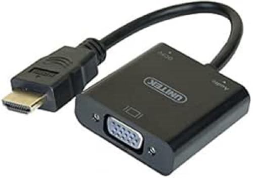 Convertisseur noir HDMI vers VGA+audio -15CM