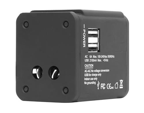 Worldwide Travel Adaptor 2 USB 100-240