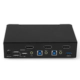 LINDY 2 Port KVM Switch DisplayPort 1.4 Switch between 2 DP equipped PCs from one keyboard mouse and monitor