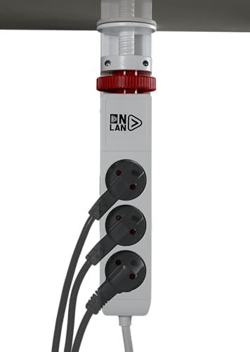 Multiprise 3 prises à pincer avec interrupteur - chargeur USB - 2 m