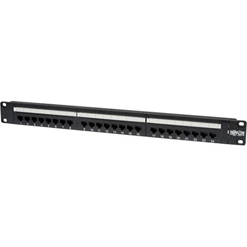 EATON TRIPPLITE 24-Port Cat6 Cat5 Patch Panel Rackmount 110 Punch Down RJ45 Ethernet 1URM Patch panel CAT 6 1U 19 24 ports
