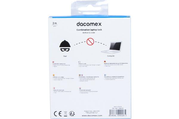 DACOMEX Antivol à code - 2 m