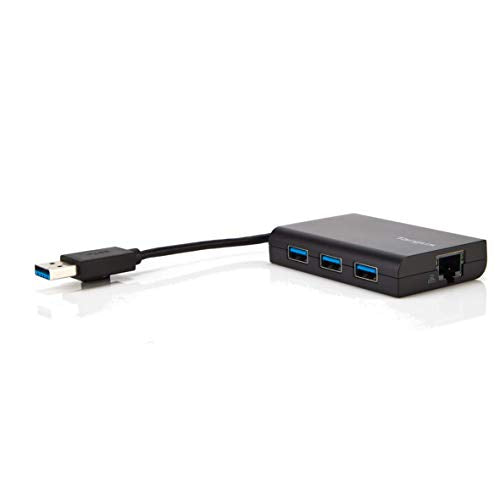 TARGUS Concentrateur USB 3.0 - 3 Ports + 1 Port Gigabit Ethernet  - Noir
