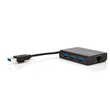 TARGUS Concentrateur USB 3.0 - 3 Ports + 1 Port Gigabit Ethernet  - Noir
