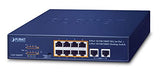 Planet GSD-1008HP switch 10" 10P gigabit dont 8 PoE+ 120W