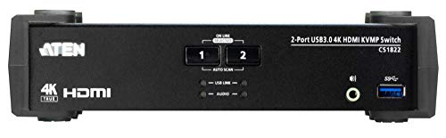 ATEN CS1822 KVM HDMI 4K/USB 3.0 2 Ports + audio