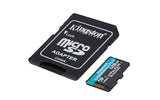 KINGSTON 128Go microSDXC Canvas Go Plus Gen4 200Mo/s A2 U3 V30 Card + Adapter