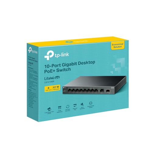 TP-LINK 10-Port Gigabit Switch de bureau with 8-Port PoE+