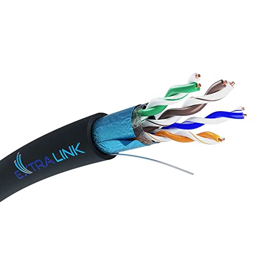 Extralink CAT5E FTP (F/UTP) V2 OUTDOOR TWISTED PAIR 305M - Kabel - Netzwerk câble de réseau Noir F/UTP (FTP) Rond