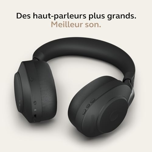 Jabra Evolve2 85, MS Stereo Casque Avec fil &sans fil Arceau Bureau/Centre d'appels USB Type-C Bluetooth Noir