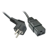 LINDY Schuko to IEC C19 Mains Cable 2m for IEC cold device connections up to 16A