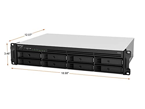 SYNOLOGY RS1221+ 8-Bay NAS-Rackmount AMD Ryzen V1500B 4-core 2.2GHz 4Go DDR4 up to 32Go RJ-45 4x1GbE 2xUSB 3.2 1xeSATA
