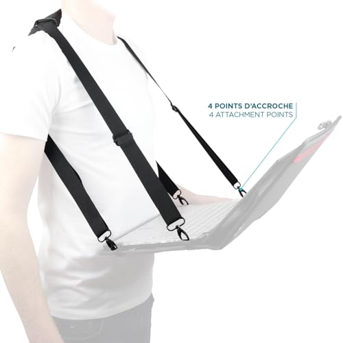 MOBILIS Bandoulière pour tablette en 4 points d accroche - Noir