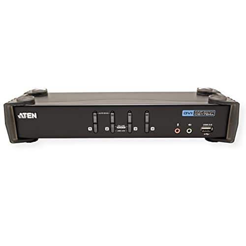 ATEN CS1764A-AT-G commutateur écran, clavier et souris Noir