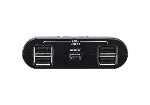 ATEN US224 commutateur écran, clavier et souris Noir