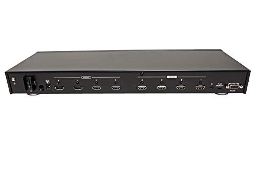 Commutateur matriciel HDMI 4K 4x4 - Commutateur de matrice AV - 10,2 Gbit/s - 340 MHz - 4096 x 2160 pixels - Noir - Métal