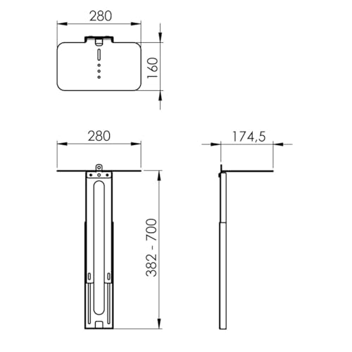 PVA 5070/Camera/loudspeaker holder55-90"