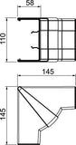 OBO ANGLE INT VARIABLE RAPID 45-2 GK 100x53 PVC BLANC