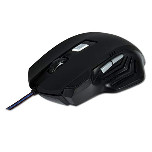MCL Souris USB optique 1600 DPI ergonomique pour droitier - Noire