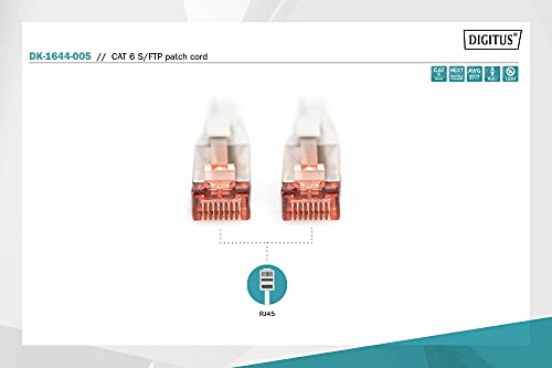 Digitus DK-1644-005 câble de réseau Gris 0,5 m Cat6 S/FTP (S-STP)