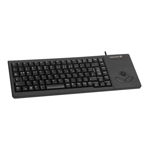 CHERRY Clavier miniature + trackball EU USB noir