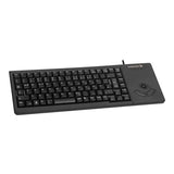 CHERRY Clavier miniature + trackball EU USB noir