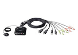 ATEN CS22H Switch KVM HDMI 4K/USB avec télécommande