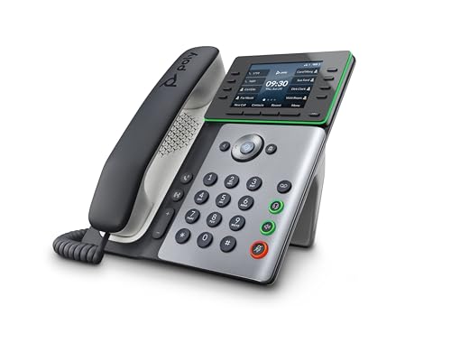 Poly Edge E350 Téléphone VoIP PoE 8 comptes SIP  LCD 2.8" USB-C WiFi & BlueTooth