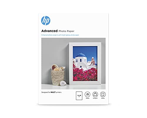 HP original Advanced glossy photo paper Ink cartridge Q8696A 250g/m2 130x180mm 25 sheets 1-pack borderless
