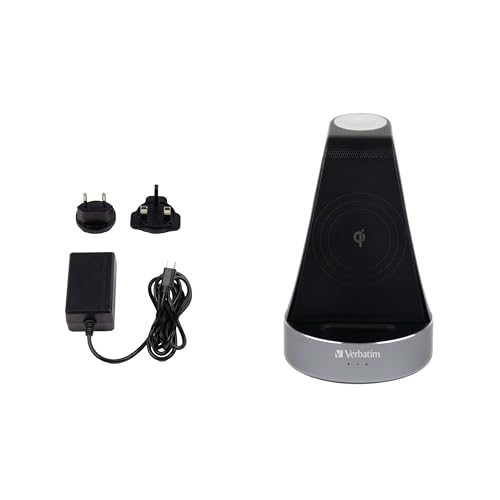 VERBATIM WCS-01 ALUMINIUM 2-IN-1 QI MFI WIRELESS + APPLE WATCH CHARGER WCF (P)