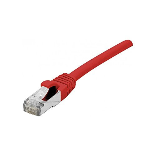 Cordon RJ45 catégorie 6A S/FTP LSOH snagless rouge - 0,3 m