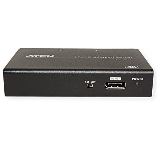 Répartiteur DisplayPort True 4K a 4 ports - DisplayPort - 4x DisplayPort - 4096 x 2160 pixels - Noir - Métal - 4K Ultra HD