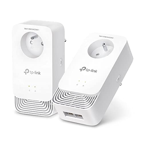 TP-LINK PG24005P Kit CPL G.hn 2400Mbps avec prise Gigogne- Pack de  2