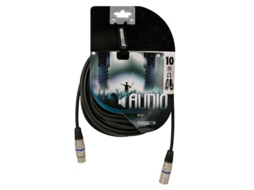Rallonge xlr 3P male / femelle noir 10m