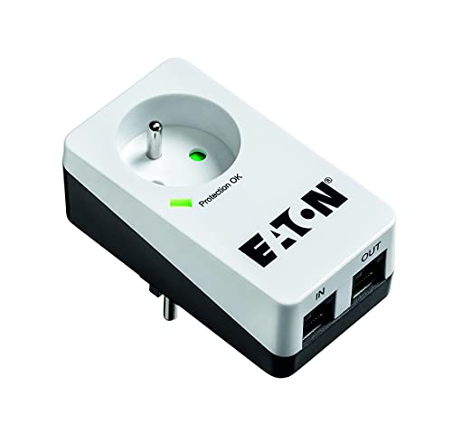 EATON Protection surtension - 4000 W - 1 sortie 220 - 250 V - Noir,Blanc (PB1TF)